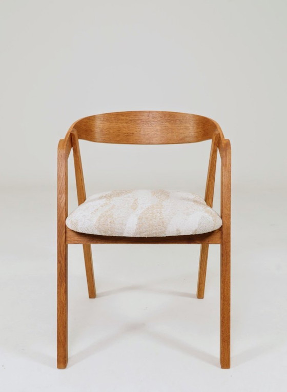 Image 1 of Sedia da ufficio in stile rustico in legno di quercia safari beige