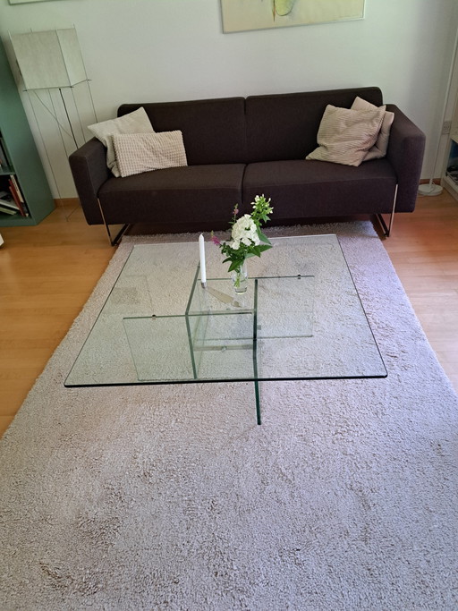 Glass coffee table