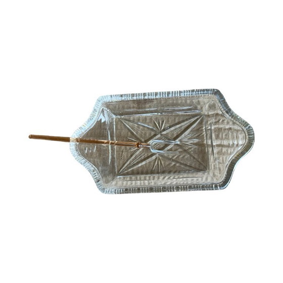 Image 1 of Ensaladera de cristal para aperitivos Bohemia, Checoslovaquia Años 70