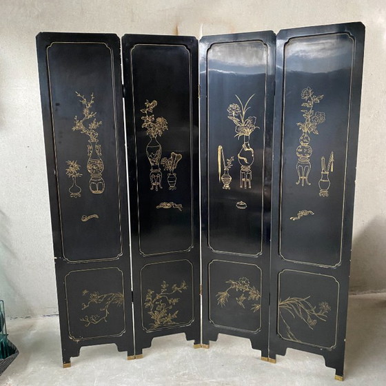 Image 1 of Divisorio cinese in pietra ollare dipinto a mano, metà secolo, anni '50