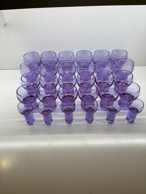 Image 1 of Complete service 30 kameleonglazen Sergio Asti voor Arnolfo di Cambio Glass
