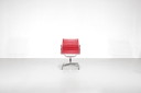 Red leather armchair "EA 108", designed by Charles Ray Eames for Vitra, USA 1969.