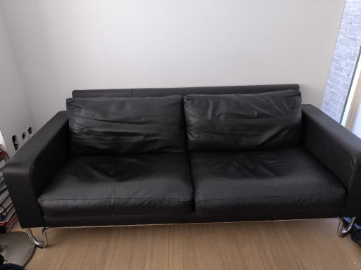 Gispen Bank – banken, Leather, Metal (photo 2 of 5)