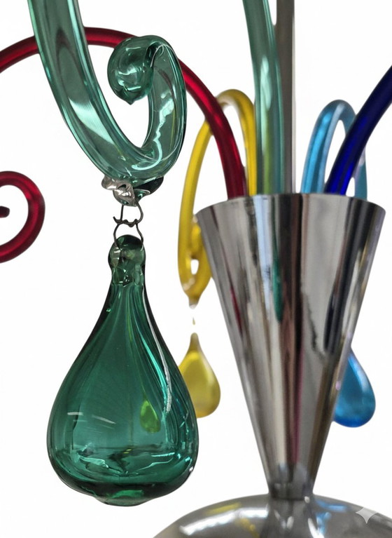 Image 1 of Lampadario Vintage Design Anni '90 - Vetro Soffiato Veelkleurige stijl Murano