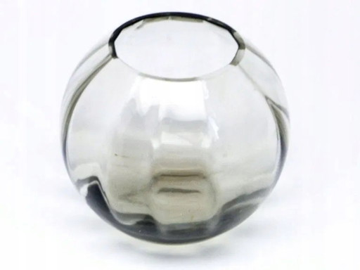 Art Deco Vaas van Niemen Glassworks, Polen, jaren 30