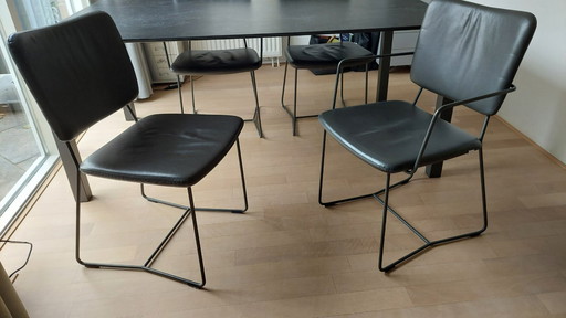 Design Dining Room Set, table with 6 chairs by Bert Plantagie