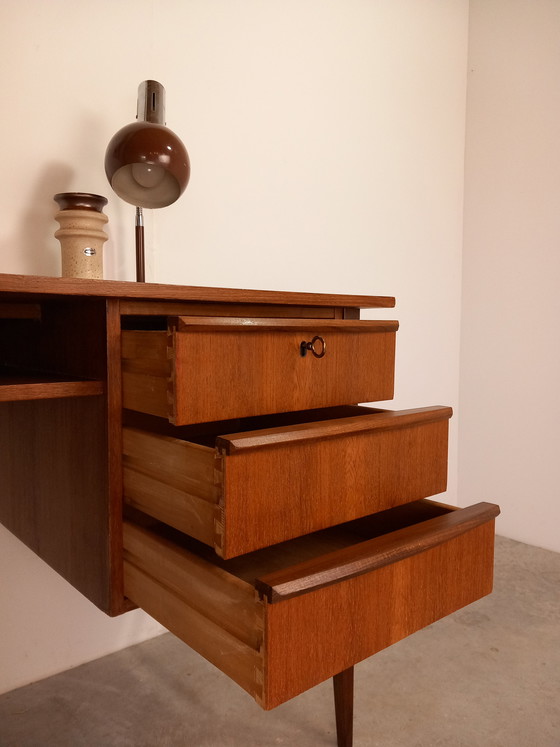 Image 1 of Danish teak desk | Vintage 1960s restored