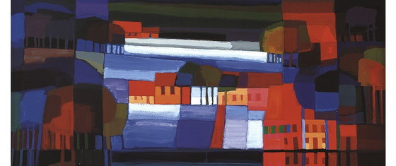 Image 1 of Schulten, Ton - Invierno en el agua - Invierno junto al agua - Litografía offset a color