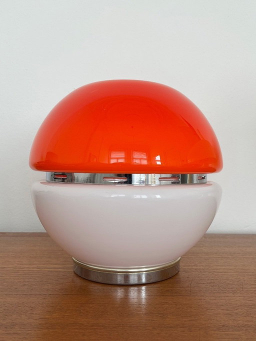 Italian Glass Space Age Table Lamp 1970s