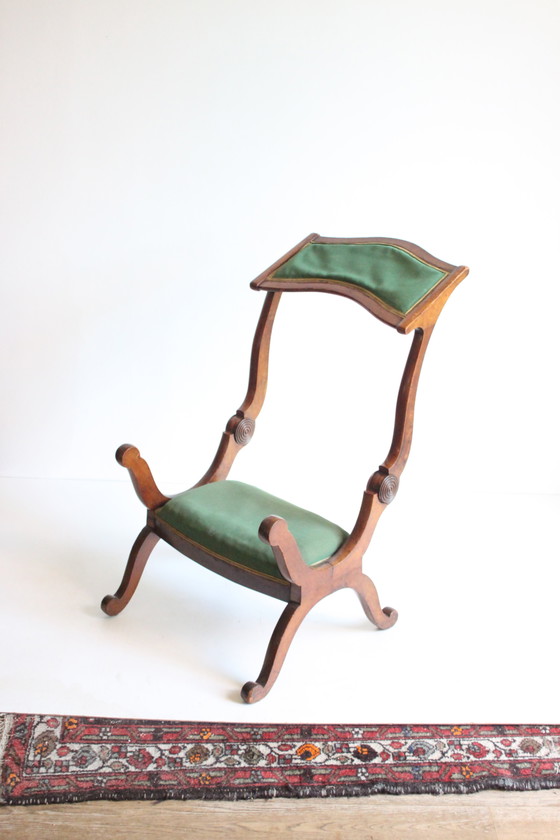 Image 1 of Viktorianischer metamorpher Gebetshocker und Stuhl Prie Dieu