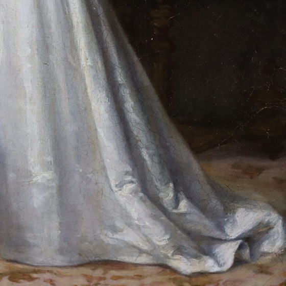 Image 1 of Scene Between Girls, Oil Painting on Canvas, Italy 19th Century