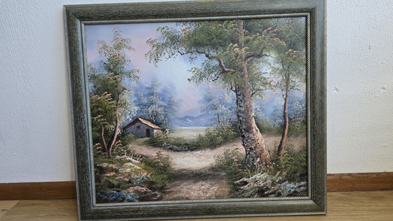 Bellissimo dipinto a olio originale vintage su tela, risalente agli anni '70 / '80. – Dipinti e disegni (photo 14 of 15)