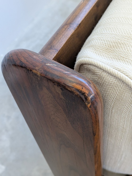 Image 1 of Divano - Legno, tessuto - Set da soggiorno - Divano 3 posti e 2 poltrone