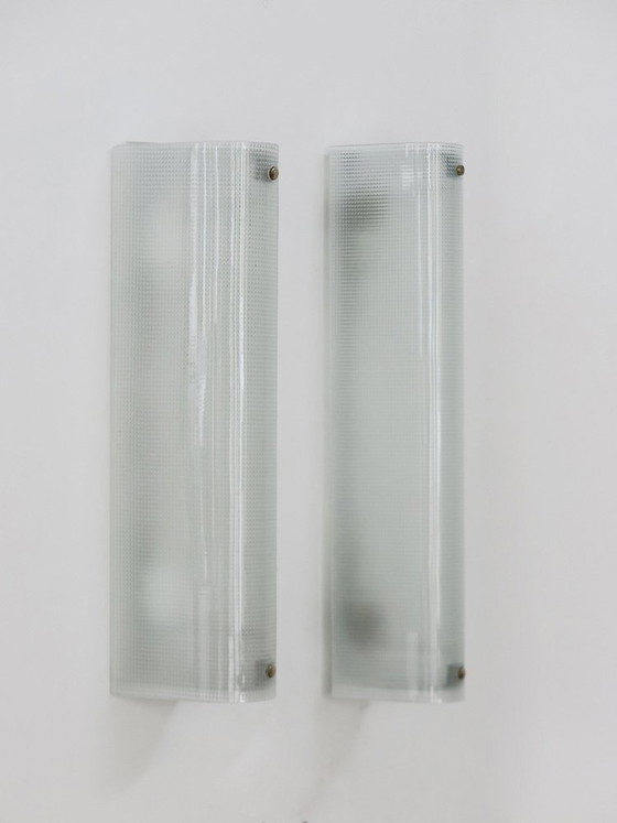 Glass Wall lights, Italy, 1950s, set of 2 – Metal (photo 9 of 14)