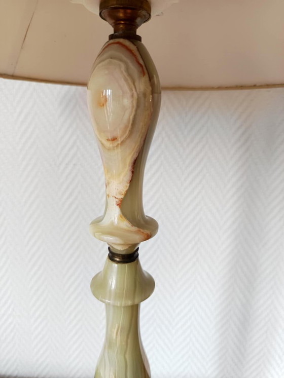 Image 1 of Lampe en onyx 62cm vintage 1970