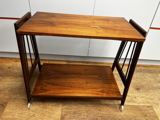 Vintage Side Table On Wheels/Trolley Danish Design – bijzettafels, Plastic, Wood