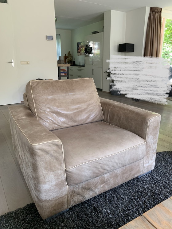 Image 1 of Fauteuil en cuir / Love seat (2x)