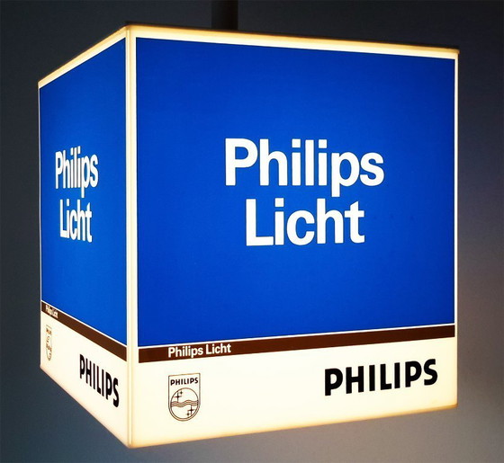 Image 1 of Plafonnier vintage unique / enseigne lumineuse Philips des années 1970
