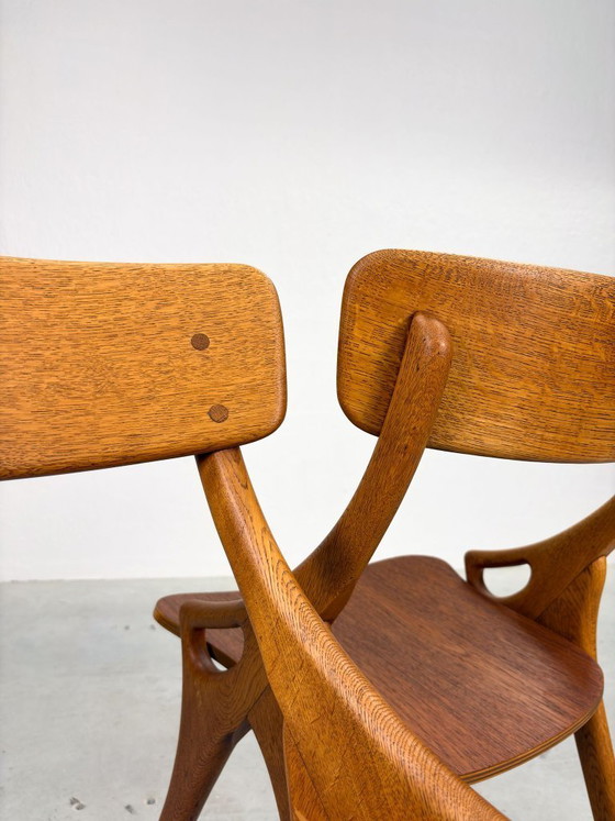 Image 1 of Set di sedie da pranzo in rovere stile Arne Hovmand Olsen