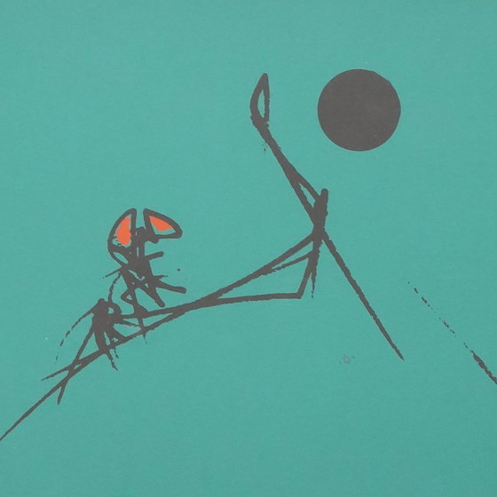 Image 1 of Emilio Scanavino, silkscreen on cardboard, 1960s