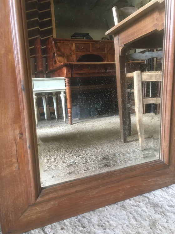 Miroir biseauté en chêne (photo 5 of 11)