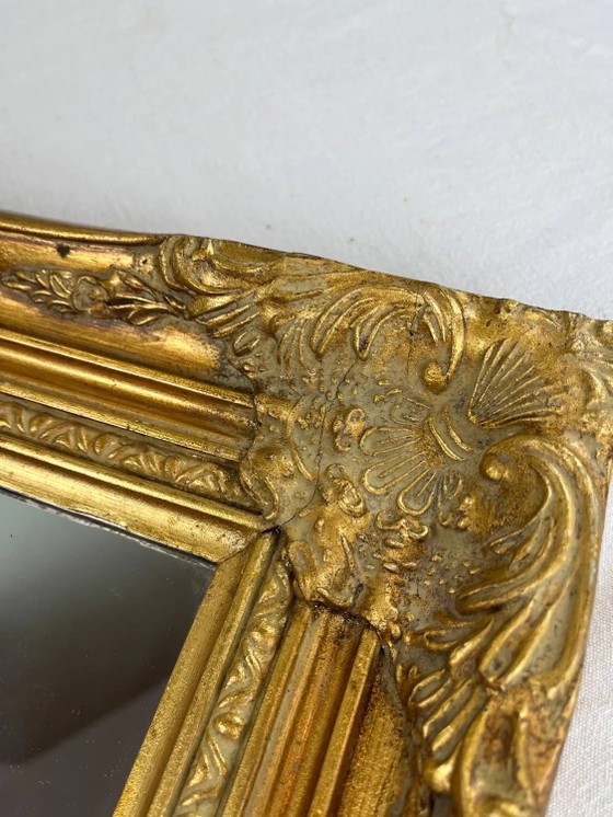 Antiker vergoldeter Spiegel Napoleon III – spätes 19. Jahrhundert – Wood, Rococo (photo 8 of 21)
