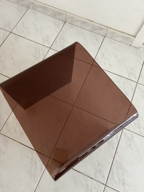 Image 1 of Vintage space age bijzettafels plexi wandsysteem