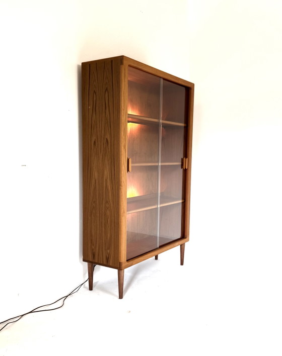 Vetrina vintage XL danese in teak, CFC Silkeborg '80 – Vetrine, Glass, Wood (photo 13 of 15)