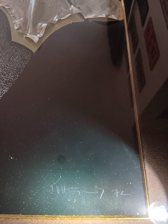 Image 1 of Paul Van Hoeydonck - Portrait technique mixte avec feuille de métal