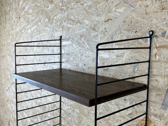 Image 1 of 60s 70s oak string shelf module by Kajsa & Nils "Nisse" Strinning Sweden