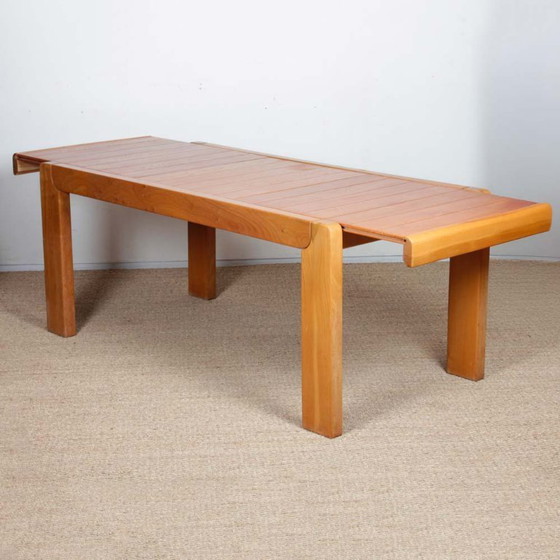 Image 1 of Mesa de comedor de olmo para Maison Regain, 1970