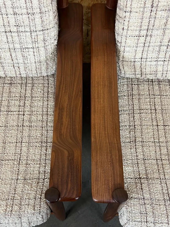 Image 1 of 2x 60s 70s teak armchair Easy Chair Loungechair Danish Modern Design 70s