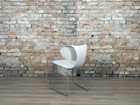 Sawaya & Moroni Maxima Set of 6 – White | William Sawaya – Dining chairs, Plastic, Chrome (photo 10 of 12)