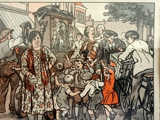 Image 1 of Vintage Ot en sien prenten setje babykamer, kinderkamer, wanddecoratie 