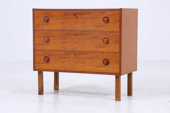 Image 1 of Prachtige teakhouten ladenkast Mid Century | vintage ladekast hout opbergruimte 60s 70s #07-55