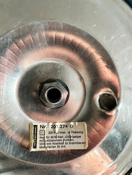 Image 1 of 70s vintage desk lamp. 1 spotlight in bronze in Space Age / Sputnik design.