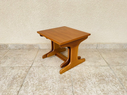 Paar skandinavische Satztische aus Teakholz, 1960