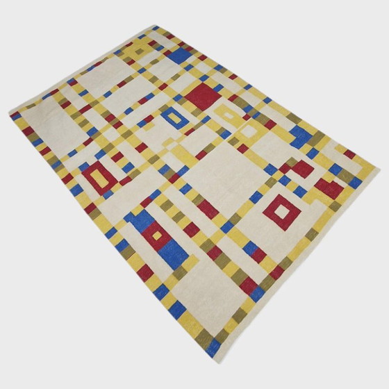 Tapiz de lana tejido a mano Piet Mondrian Broadway Boogie Woogie (Edición limitada 2/8) – Alfombras, Wool (photo 10 of 11)