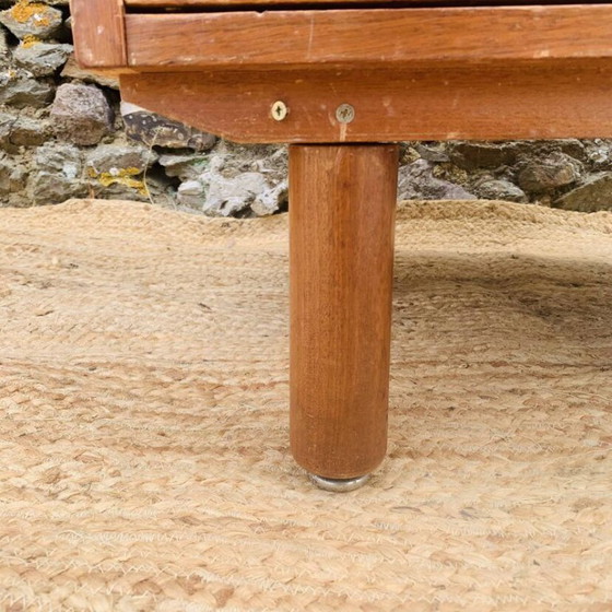 Cassettiera vintage con maniglie in pelle – Anni '50/'60 – Cassettiere, Legno (photo 15 of 25)