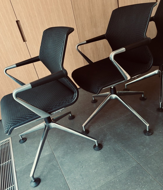 Set de 4 Vitra Unix Chairs – Antonio Citterio – Excelente Estado – Sillas de oficina, Plastic, Aluminium (photo 6 of 6)