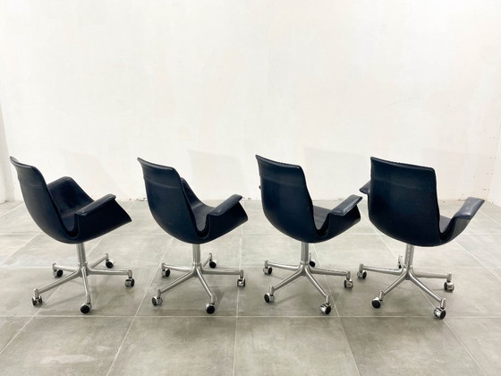 Image 1 of FK 6727 Sedia da ufficio Tulip Kill International, 1960, set di 4 pezzi
