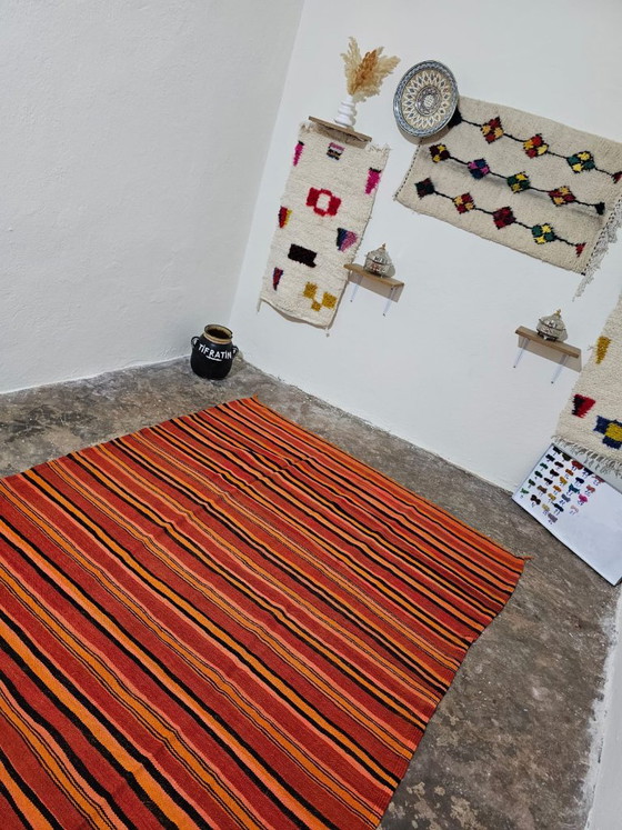Vintage Berber Kilim Rug, 1990s, Unique Piece, 250cm x 174cm – Rugs & carpets, Wool (photo 3 of 7)