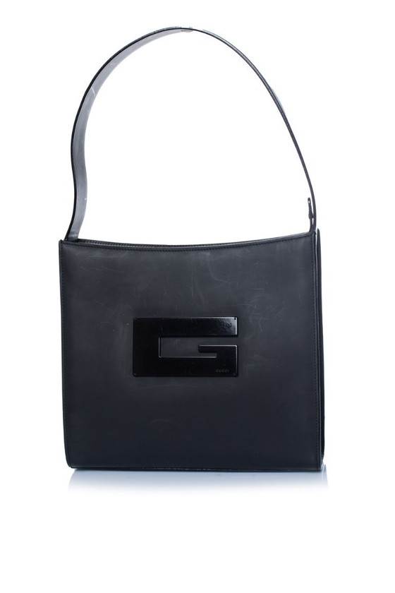 Gucci, bolso G negro en piel nobuk. – Bolsos de hombro, Calfskin (photo 8 of 12)