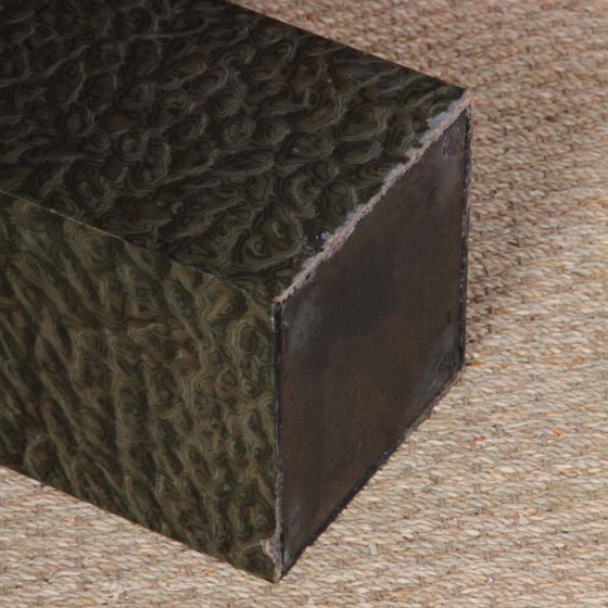 Image 1 of Coffee table in burl wood by Jean-Charles Liviani, 1980