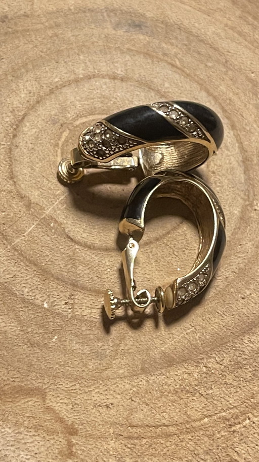 Boucles d'oreilles Monet vintage pour femmes.