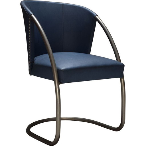 Poltrona modernista vintage di Jacques Adnet 1930