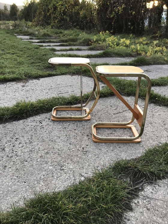 Mid-Century Italian Side Tables with Magazine Rack, 1950s Set of 2, Mid Century Modern (photo 2 of 13)