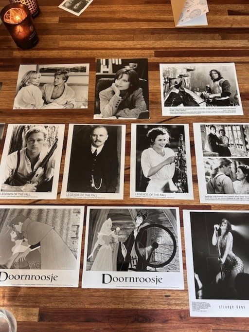 Verzameling originele filmfoto’s – Hollywood publiciteitsstills – Legends of the Fall, Doornroosje, Disney & meer – deels ingeli