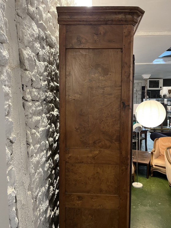 Image 1 of Gabinete del siglo XIX en olmo macizo y nudo de olmo macizo