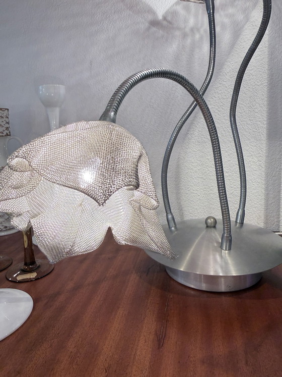 Harco Loor - Dutch Design - Lampe de table florale postmoderne à 3 lumières en acier inoxydable, Métal, Gris (photo 7 sur 9)